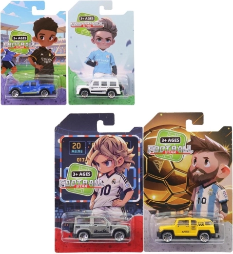 Metalen autootje 1:64 op kaart 7 cm