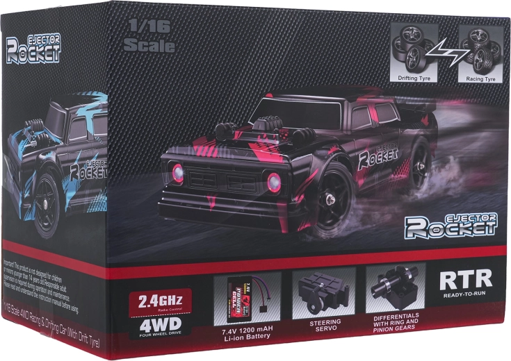 RC driftauto ROCKET 4x4, schaal 1:16