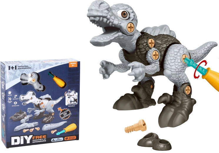 Schroefdinosaurus met skelet