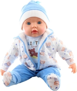 Baby jongetje in outfit met beertje 50 cm