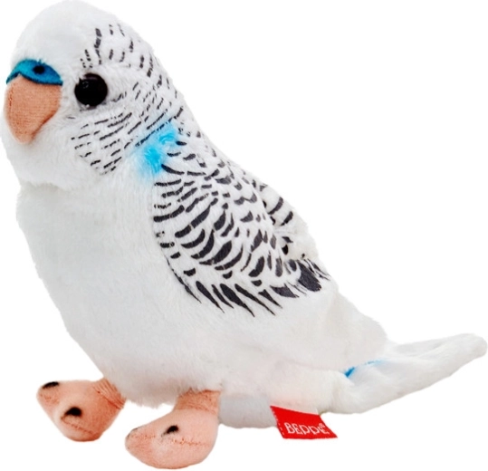 Witte pluche parkiet 13 cm