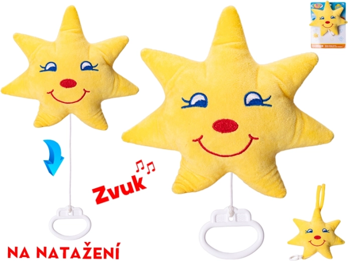 Pluchen sterretje met opwindbaar muziekdoosje, 20 cm