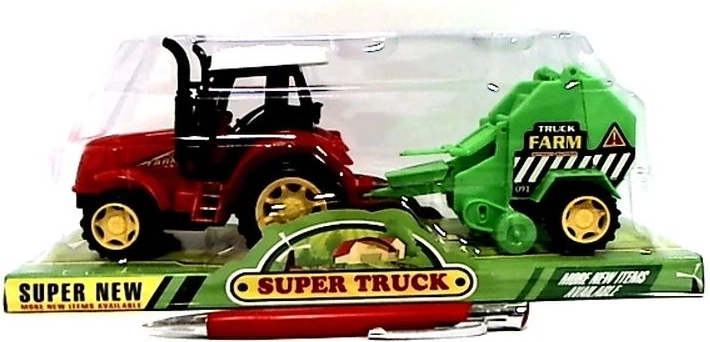 Tractor met aanbouwlandbouwmachine