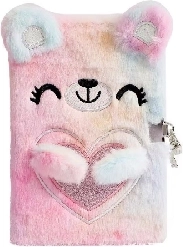 Pluchen dagboek met beertje en slot