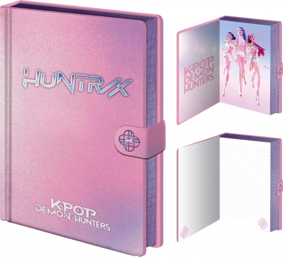 Agenda en notitieboek A5 met slot K-POP Demon Hunters