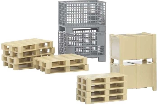 Bruder logistieke set – pallets en kisten