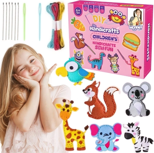 Woopie kinder naaiset van vilt DIY hangers en diertjes