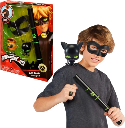 Miraculous set om Cat Noir te spelen met masker en accessoires