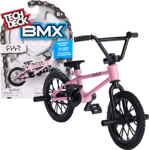 Tech Deck fingerbike BMX CULT roze met stickers