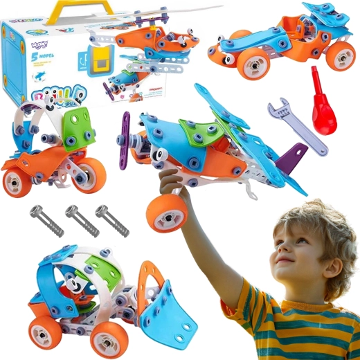 WOOPIE STEM voertuigbouwset 5-in-1