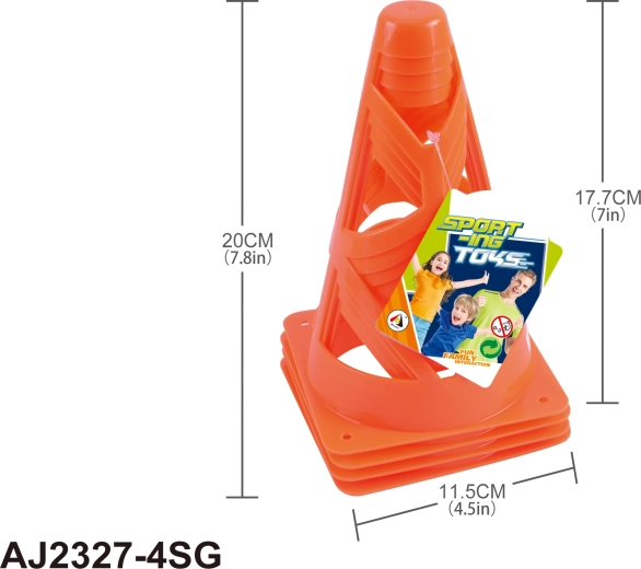 Trainingspionnen 18 cm – set van 4 stuks