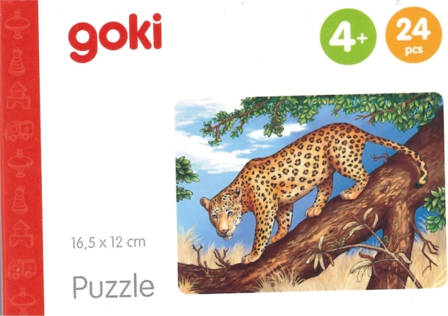 Goki houten puzzel Afrikaanse dieren – jaguar, 24 stukjes