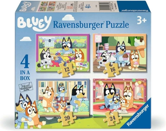 Ravensburger puzzel Bluey 4-in-1 (12, 16, 20, 24 stukjes)