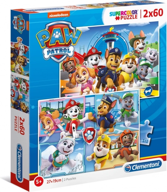 CLEMENTONI Puzzel Paw Patrol 2x60 stukjes