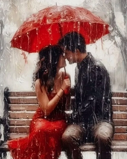 Diamond painting Liefde bij elk weer 30 × 40 cm