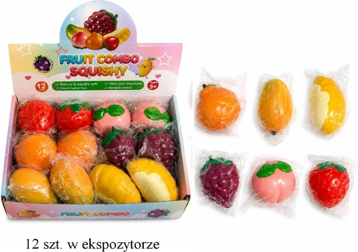 Sensorische knijp-antistressbal fruitmix - 1 stuk
