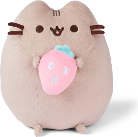 Pluchen kat Pusheen met aardbei 25 cm