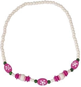 Kinderketting van houten kralen – wit