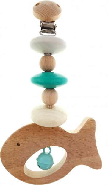 Clip op kinderwagen Visje Turquoise