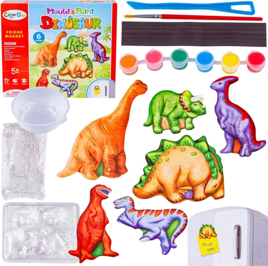 Creatieve set voor het maken van magneten van gips – dinosaurussen DIY