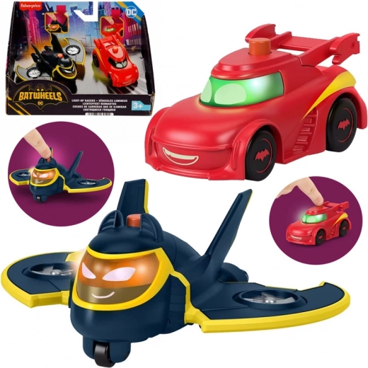 lichtgevende voertuigen DC Batwheels – set van 2 stuks (Redbird en Batwing) 1:55