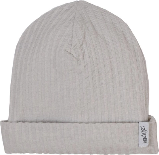 Lodger katoenen muts beanie seersucker steel 0–6 maanden