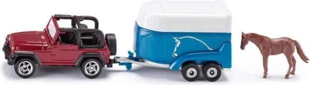 Jeep met paardentrailer