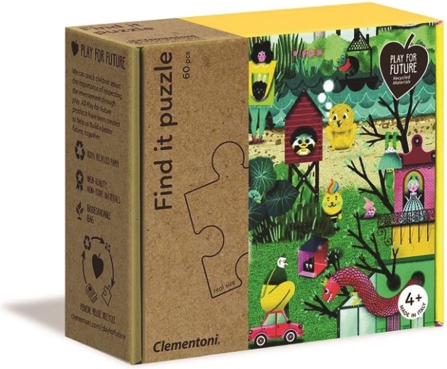 CLEMENTONI Play For Future Puzzel met zoekplaat Herfst 60 stukjes