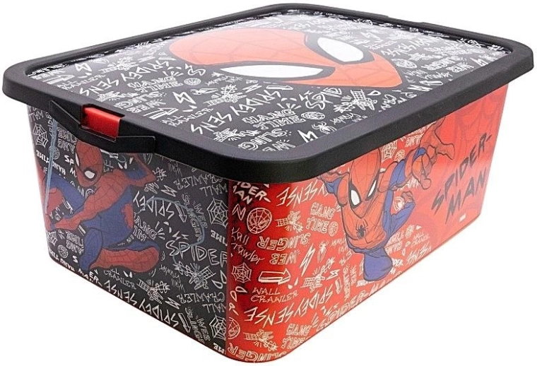 Stor opbergbox met deksel met kliksluiting Spider-Man - 1 stuk