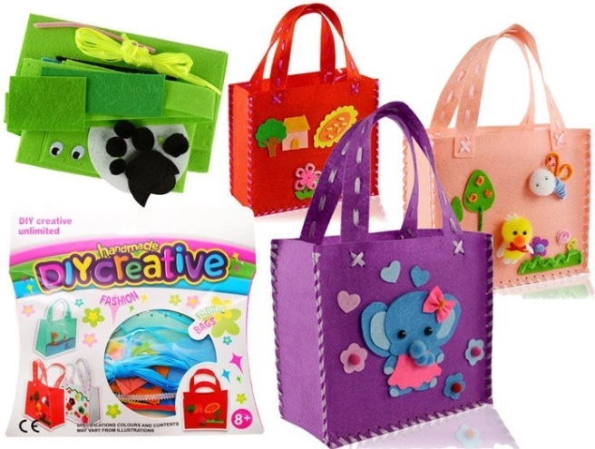 Creatieve set voor het naaien van een kindertasje