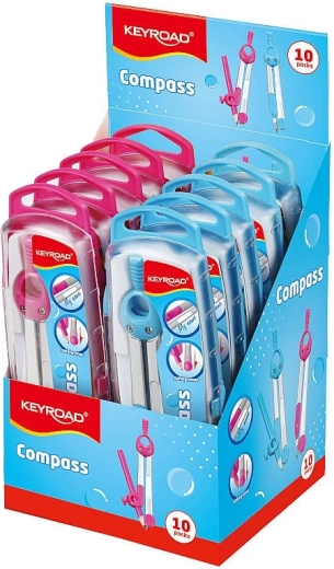 Passer KEYROAD Jelly Bean in etui, set voor precieze cirkels