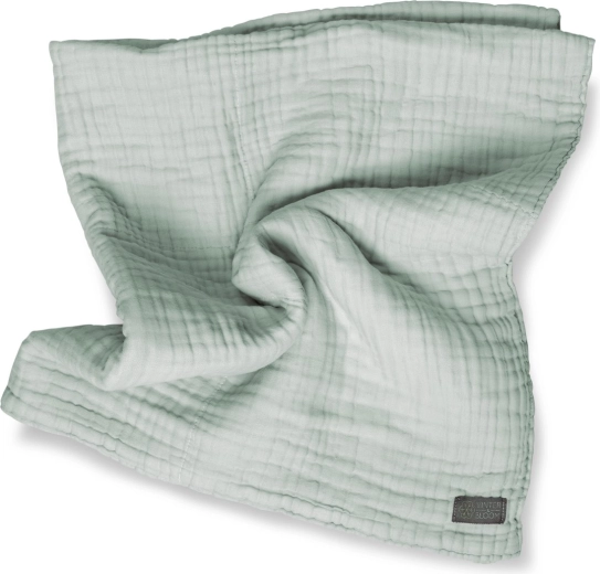 Vinter & Bloom mousseline deken layered organic sage green