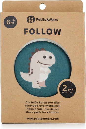 Petite&Mars elastische kniebeschermers voor kruipen Follow Misty Green