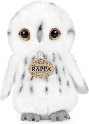 Rappa pluche witte uil 18 cm milieuvriendelijk