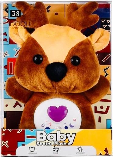 Rendier met licht en geluid om kinderen te kalmeren