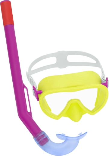 Bestway junior snorkelset geel – masker en snorkel
