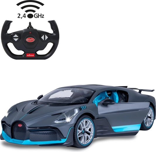 Jamara Bugatti Divo RC-auto 1:14 grijs 2,4 GHz met handmatig te openen deuren