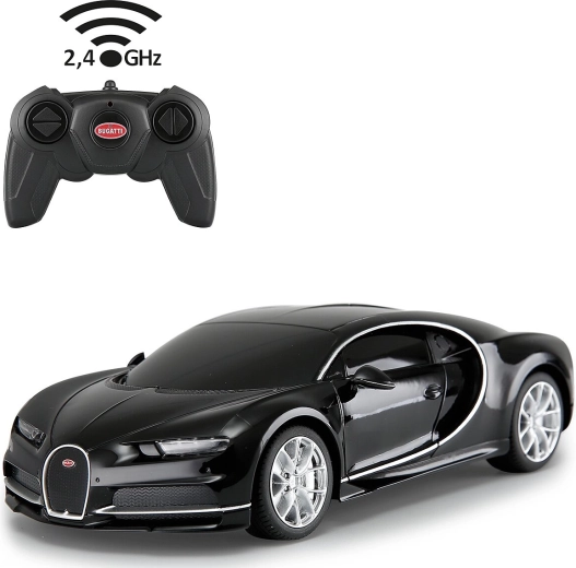 Bugatti Chiron op afstand bestuurbare auto 1:24 zwart 2,4 GHz Jamara - 1 stuk