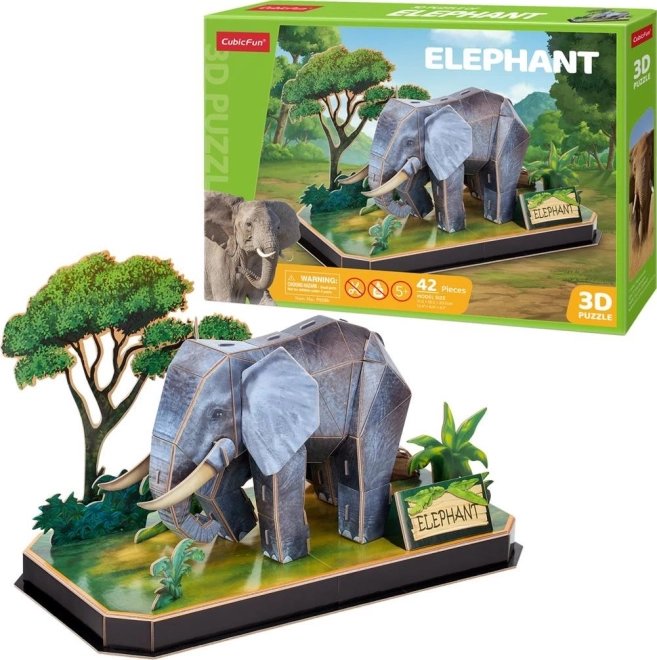 3D-puzzel Dierenvrienden – olifant, 42 stukjes