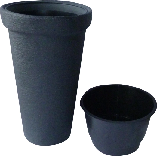 Bloempot Classic Tower, antraciet