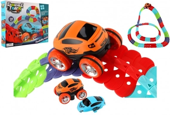 Flexibele racebaan 138 stuks met verlicht autootje