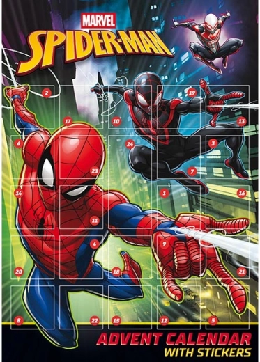 Adventskalender met Spider-Man-stickers