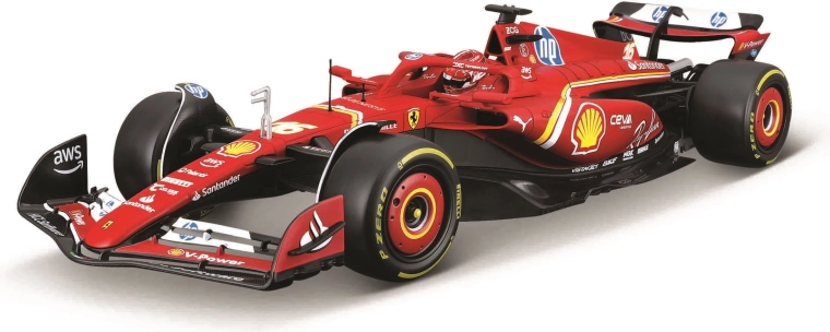 modelauto 1:18 Ferrari SF-24 (2024) in beschermende koffer