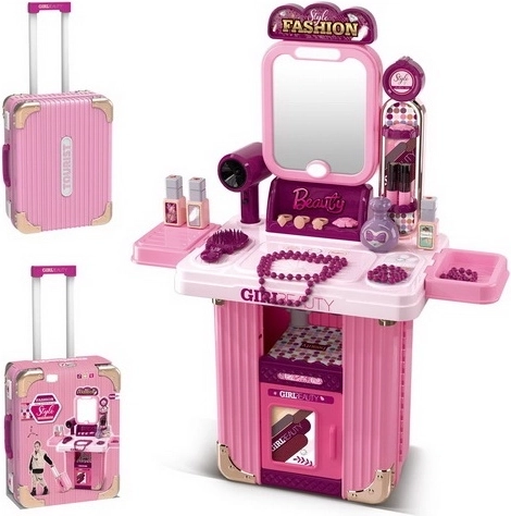 2-in-1 kinderkaptafel in koffer Madej