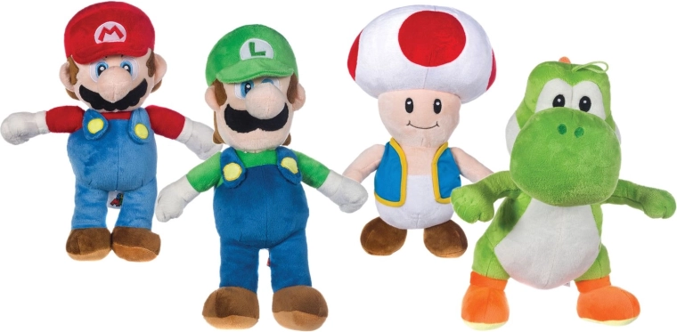 Pluchen figuur Nintendo Super Mario mix 40–46 cm - 1 stuk