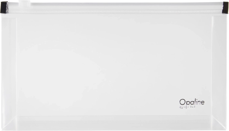 Transparante envelop met rits DL Opaline