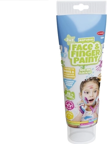 Boti Natural witte verf voor vingerverven en gezichtsschmink 2-in-1 100 ml
