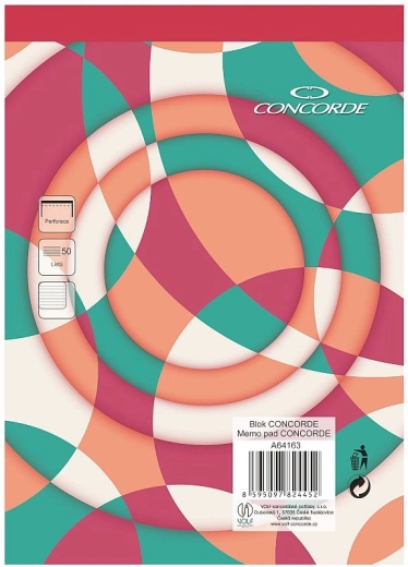 Blok CONCORDE A5 gelijnd 8 mm, 50 vellen