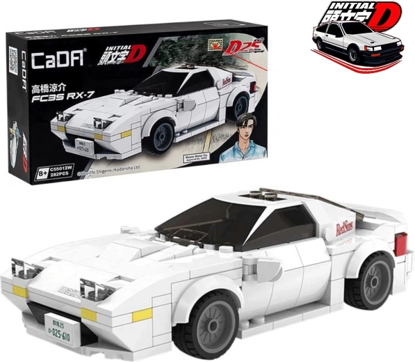 Bouwset CaDA sportauto MAZDA RX-7 FC3S Initial D, 282 stukjes