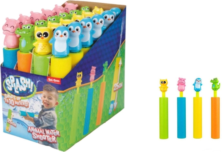 Schuimrubberen waterbuis met diertje 25 cm - 1 stuk